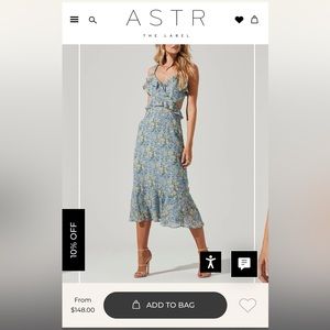 ASTR wildflower cut out wedding guest dress